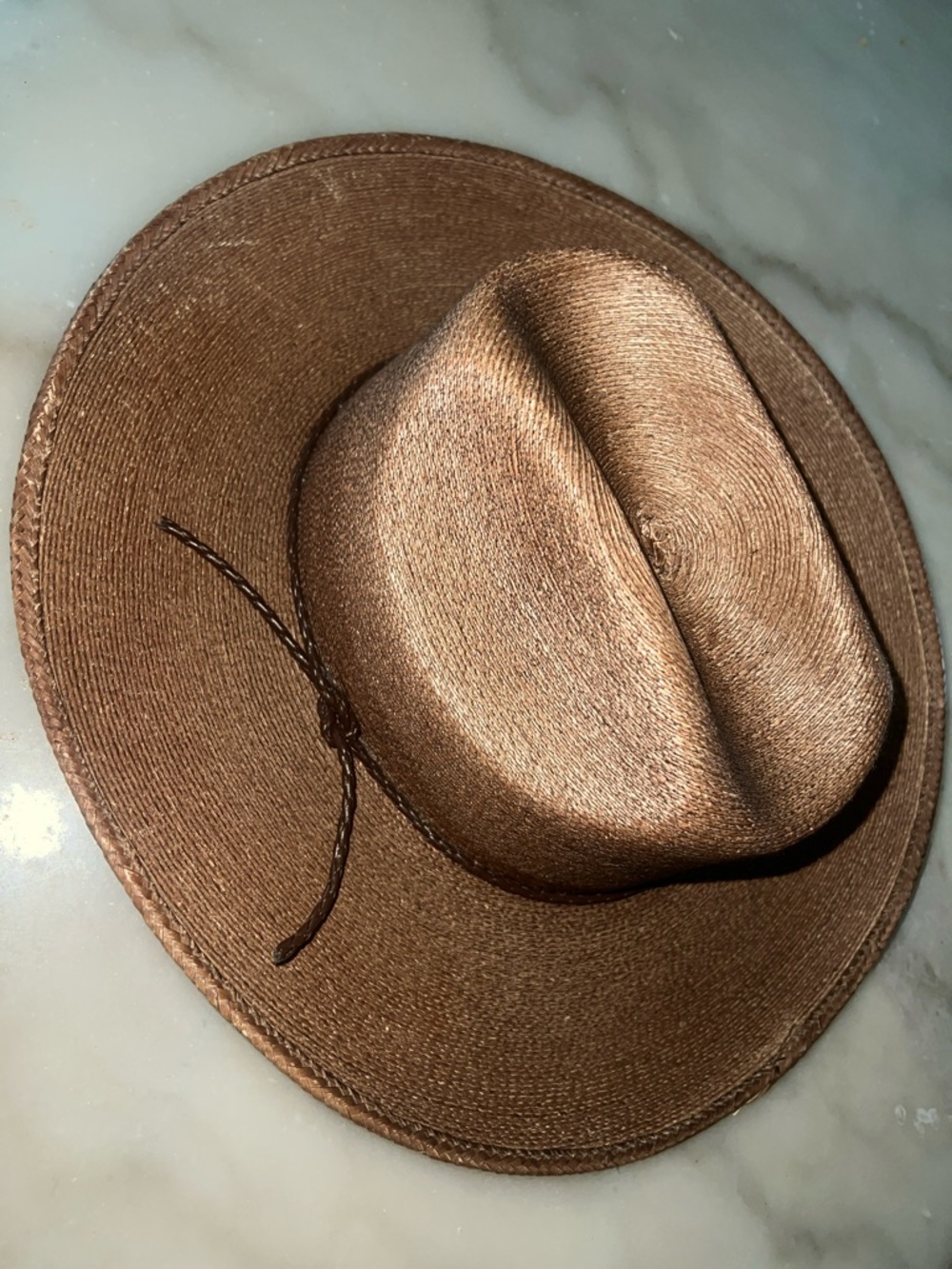 Brixton Tan Straw Rancher Hat with Braided Band